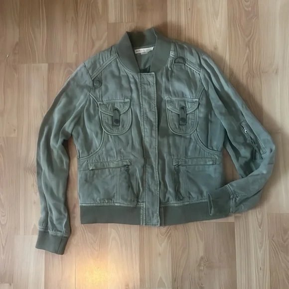 Olive Green Women's Bomber Jacket - Picture 2 of 16